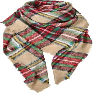 여성용 DOFOWORK 스카프 - 겨울 보온 55인치 x 대형 소프트 블랭킷 랩 숄