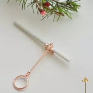 담배반지 집게골드 로즈 실버