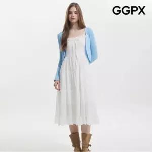 [GGPX] 프릴 펀칭 레이스 뷔스티에 원피스 (GQ3OP020F)