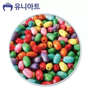 유니아트 5000통 (모양비즈 2번) 나무비즈 (타원-중) (P0000BGF)