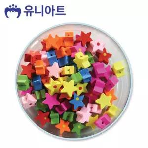유니아트 5000통 (모양비즈 38번) 나무비즈 (별) (P0000CBW)