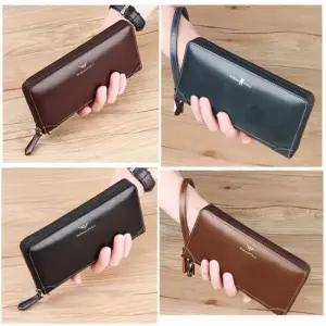 천연가죽지갑 킹 폴 빈티지 남성용 소가죽 비지니스 클러치 장지갑