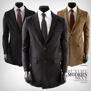 AG 2버튼 싱글 세미롱 코트