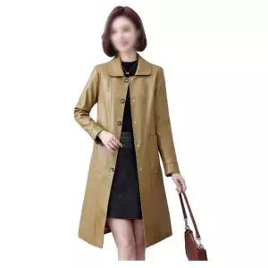 여성 양가죽 롱 겨울 재킷 의류 룩 코트 데이트룩