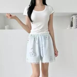 [하프클럽/]반바지코디 짧은바지 휴가 여자핫팬츠 5부바지 여름