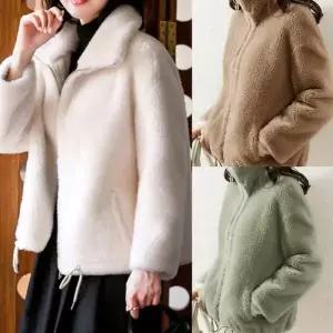양털 뽀글이 자켓 집업 후리스 하이넥 플리스 덤블자켓 부클자켓 양털