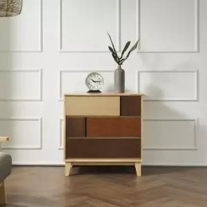 자연친화적인 거실,침실용 원목 서랍장 3단 80cm P0000BYF