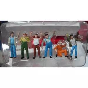 건설 미니어처 작업자 인형 현장 모형 장면 세트 디오라마