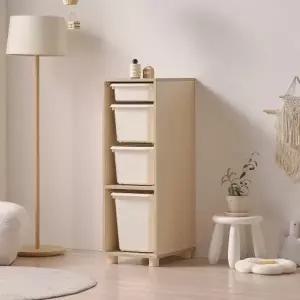 [인터데코]아이방,거실,침실 활용도 높은 바구니 수납장 37cm P0000CET