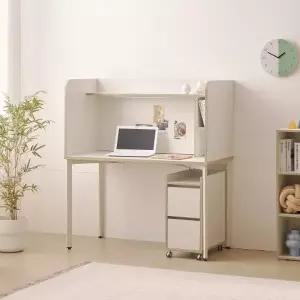 [인터데코]독서실칸막이 LED조명 책상 서랍 풀세트 120cm P0000BRM