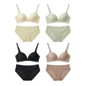 WONDERBRA [김서영 PICK][4PACK] 퓨징 볼륨 노와이어 브라팬티 세트 2099940