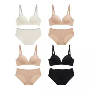 WONDERBRA [4PACK] 투톤 노와이어 브라팬티 세트 2099946