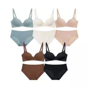 WONDERBRA [최지수 PICK][5PACK] 일체형 볼륨 몰드 노와이어 브라팬티 세트 2099949