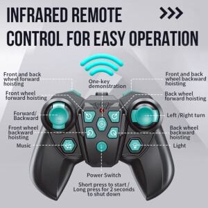 창의적인 플라스틱 RC AI 로봇 실버 8륜 원격 제어 애완견 어린이 선물