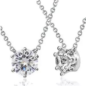 5부 1캐럿 모이사나이트 다이아몬드 다이아 목걸이 프로포즈 왕관