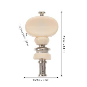 4개의 스틸 우쿨렐레 튜닝 페그 흰색 플라스틱 버튼이  마찰식 머신용 호환  텐션 스크류