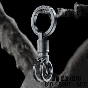 럭셔리 티타늄 남성용 키 체인 스핀 로터리 자동차 링 커넥터 EDC 퀵드로우 버클용 플러그 거치대 경량 크