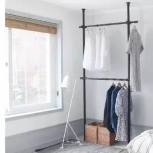 [생활] 철제행거 시스템행거 기둥식 행거 2단 25mm