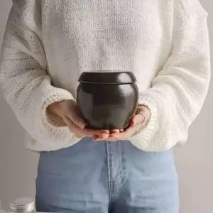 전통 도자기 소형 항아리 장독 소금 미니장독 숨쉬는장독 소금장독