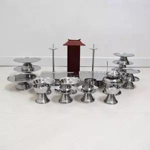 [향림공예]회오리 430 스텐 간소 제기세트 23p 간편 스테인레스