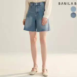 [M-XL]여성 와이드핏 4부 데님팬츠