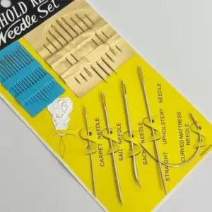 장바늘 수선 바늘세트 0163 곡선 효자핀 가죽공예 돗바늘 26P
