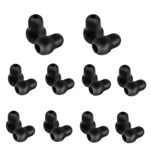 20개입 소프트 청진기 이어팁 교체용 리트만 호환 실리콘 이어피스 이어버드 액세서리 블랙