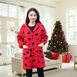 [옷은날개] 체크 하프 코트 여성 후드 자켓