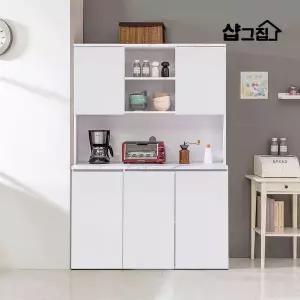 아트 홈카페 수납장 다용도 주방 렌지대 카페장 세트 1200