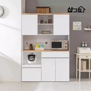 아트 홈카페 수납장 다용도 주방 밥솥 렌지대 카페장 세트 1200