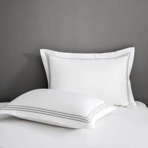 성급 한 메모리폼 이집트 베개 호텔 쿠션 코튼 쌍 라텍스 커버 경추 흰색 케이스 자수