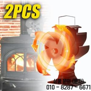 벽난로 선풍기 가정용 겨울 보온 제품 조용한 장치 열역학적 6 블레이드 2 개