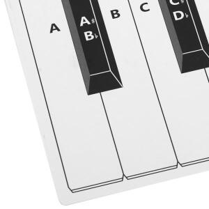 피아노 키보드 음표 차트 88키 연습 비교표 휴대용 호환 코팅지