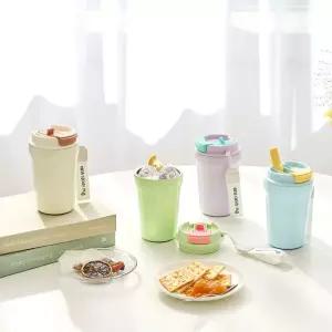 클리나 빨대 캔디머그 텀블러 보온보냉 스텐 텀블러 380ml