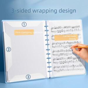 플라스틱 악보 폴더 투명 A4 피아노 휴대용 호환  클립