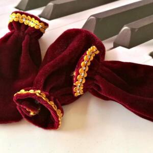 벨벳 먼지 커버 카바 클래식 피아노 페달 커버 카바3개