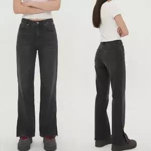 [하프클럽/]여자 스판 캣워싱 하이웨이스트 밀단트임 부츠컷 데님