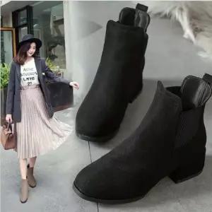 인기상품 Q7 스웨이드 앵글부츠 여성부츠 굽낮은 부츠 [W7837EC_260401]