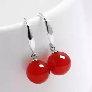 마노귀걸이 오닉스 마노 보석 블랙 원석 귀걸이 홍마노 S925