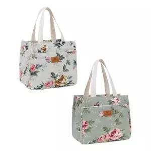 (이거찜) 장미 보냉백 대용량보냉백 일체형/소풍가방