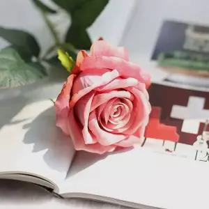 벨벳 조화부케 조화 장미 로즈가든 빈티지핑크