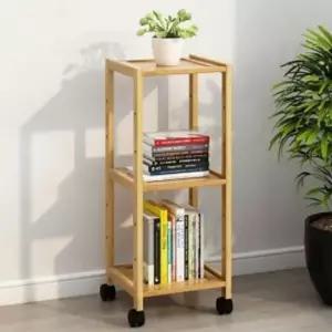 [생활] 수납 화분 이동식 인테리어 선반 3단 소품 정리대 대나무