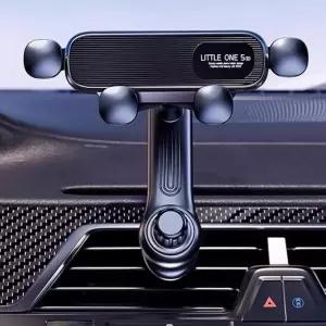 차량용 송풍구 휴대폰 거치대 클립형 걸이 360도회전 중력설계 핸드폰