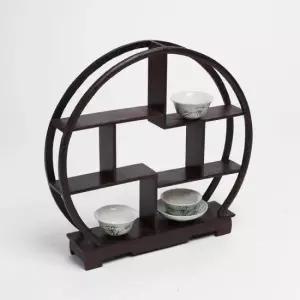 찻집인테리어 원형 찻잔 다관 장식장 찻잔장식장 고 F02 30x30cm