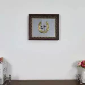 회장실액자 돈들어오는 말발굽편자 솟대 골드 인테리어 앤틱 액자