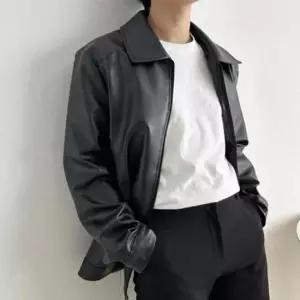 [SBD] 바이커 싱글카라 자켓 점퍼 오버핏 비건가죽 라이더