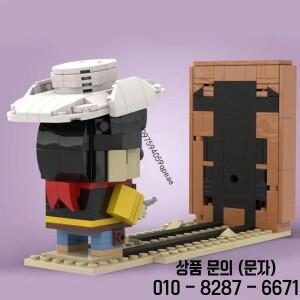 새로운 1046PCS 인기 있는 럭키 루크 시리즈 캐릭터 사각형 머리 피규어 세트 모델 DIY 창의적 아이디어 14