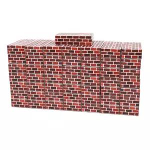 어린이집용 벽돌모양 종이블록 중형 50pcs 유아블럭 돌선물 홈스쿨 언어발달 여아