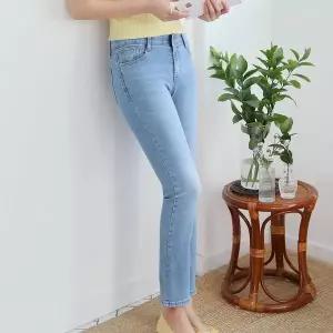 [하프클럽/다잇템]여자 큰사이즈 SS 워싱 스키니진 속밴딩 청바지