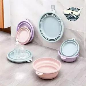 접이식 다용도 세수대야 캠핑 욕실 바가지 욕실폴딩바가지